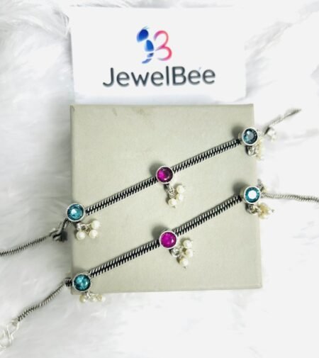JANAKI ANKLET- PINK & BLUE