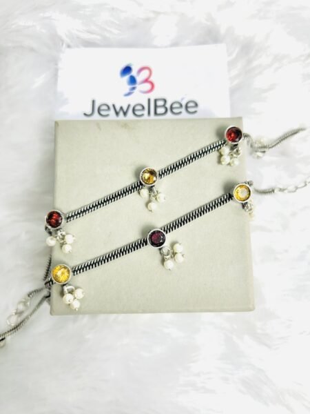 JANAKI ANKLET- YELLOW & CHAMPAGNE