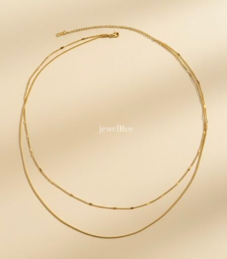 18K Gold Plated Double layer hip chain