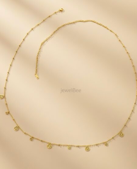 18K Gold Plated Tree charm single layer hip chain (Copy)