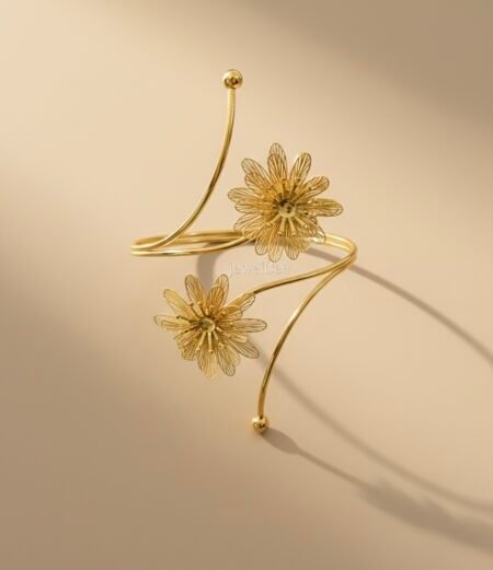 18k Gold Plated Anti tarnish Blossom Hand Cuff