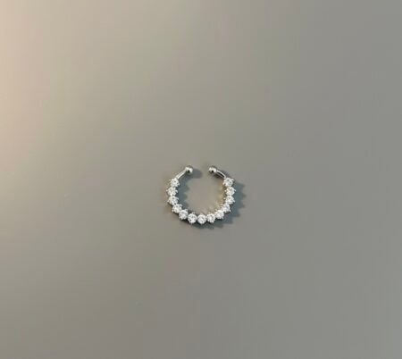 Platinum Replica Premium AD Stone Non Piercing Septum Ring