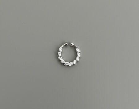 Platinum Replica Premium AD Stone Non Piercing Septum Ring