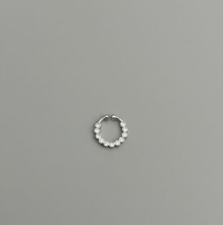 Platinum Replica Premium AD Stone Non Piercing Septum Ring