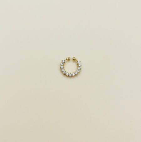 Premium Gold Plated AD Stone Non Piercing Septum Ring
