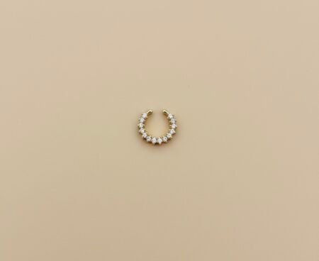 Premium Gold Plated Mini AD Stone Non Piercing Septum Ring