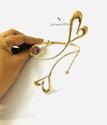 18k Gold Plated Anti tarnish HEART Hand Cuff