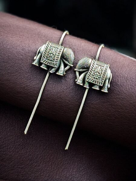 Handcrafted Elephant Earcuff | Oxidized Silver Look Perfect Daily Wear Jewelry For Girls
