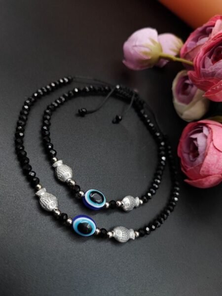 Trendy Anklets with Evil Eye Charm