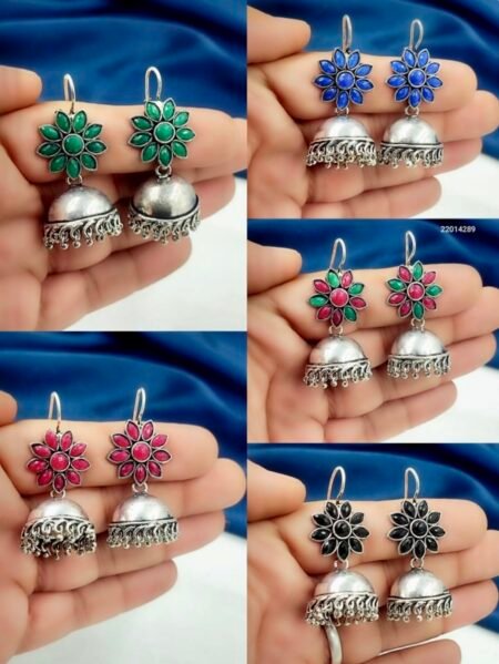 Malini Hook Stone Jhumka