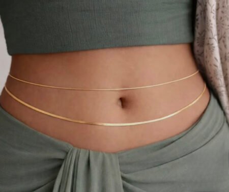 18K Gold Plated Double layer Thread & Snake Chain Model Hip Chain