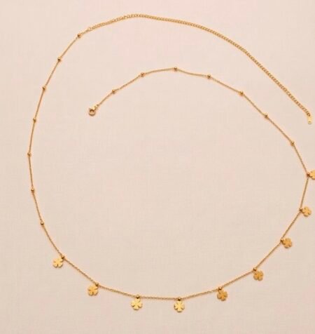 18K Gold Plated Snake Chain Double Layer Snake Chain & Twisted  Hip Chain