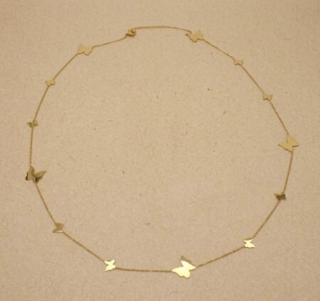 18K Gold Plated Single Layer Butterfly Hip Chain