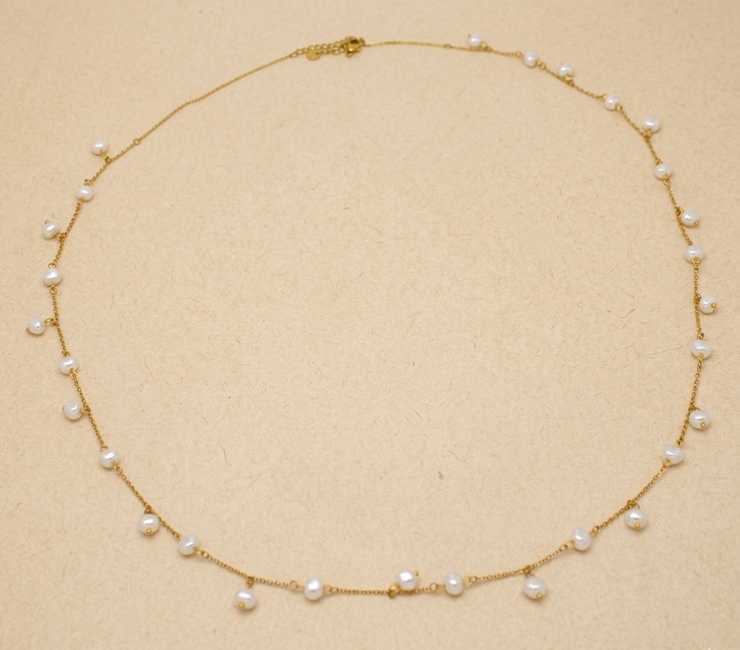 18K Gold Plated Single Layer Pearl Hip Chain