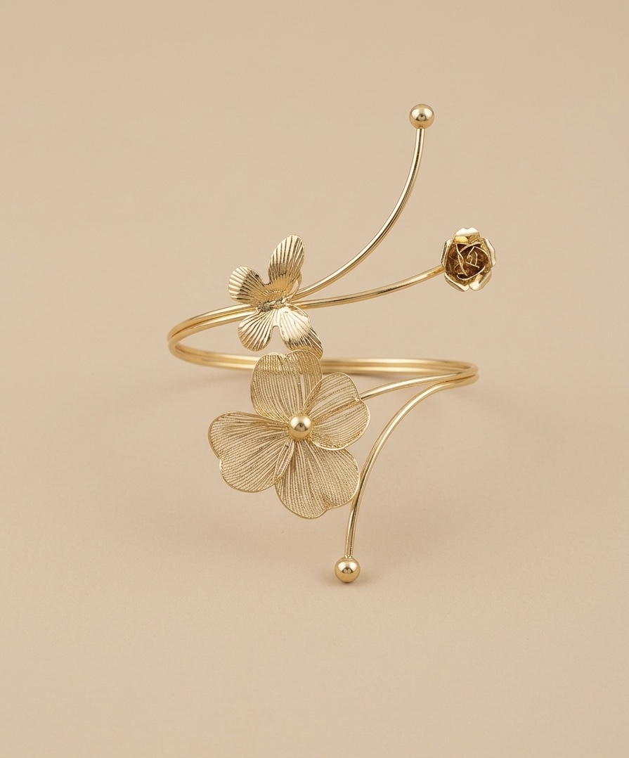 18k Gold Plated Anti tarnish Spring Blossom Hand Cuff