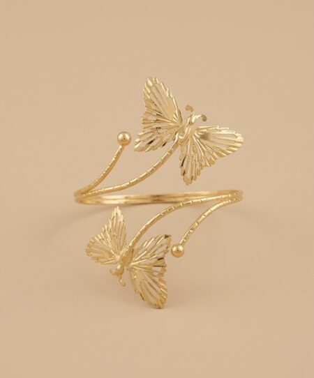 18k Gold Plated Anti tarnish Butter fly Hand Cuff