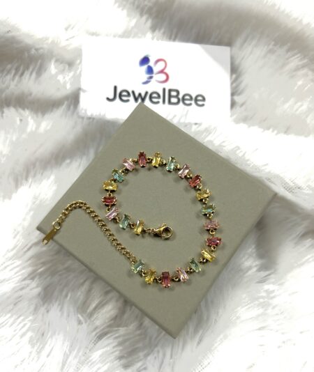 18k Gold plated AD Stone Bracelet