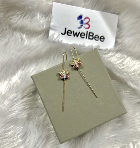 18K Gold Plated AD Stone Dragon fly Ear cuff