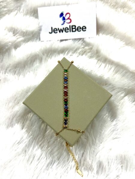 18k Gold plated Arm Finger Hand Chains- Multi Rail