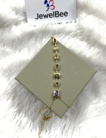 18k Gold plated Arm Finger Hand Chains- Multi BIG