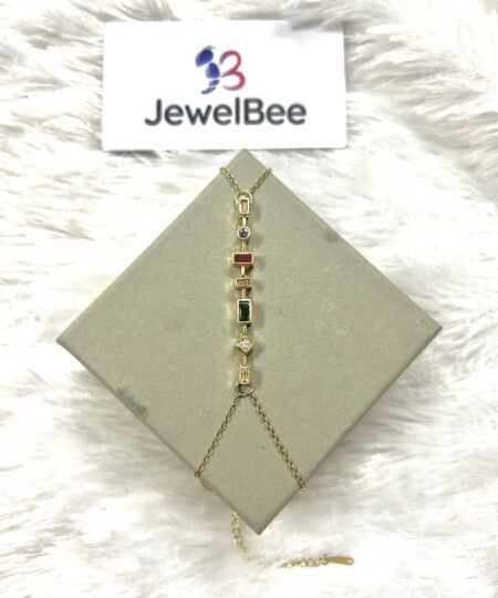 18k Gold plated Arm Finger Hand Chains- Multi