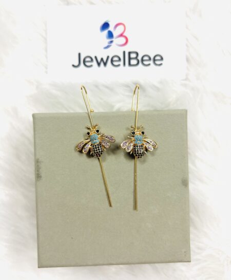 18K Gold Plated AD Stone Flutter Fly Ear cuff