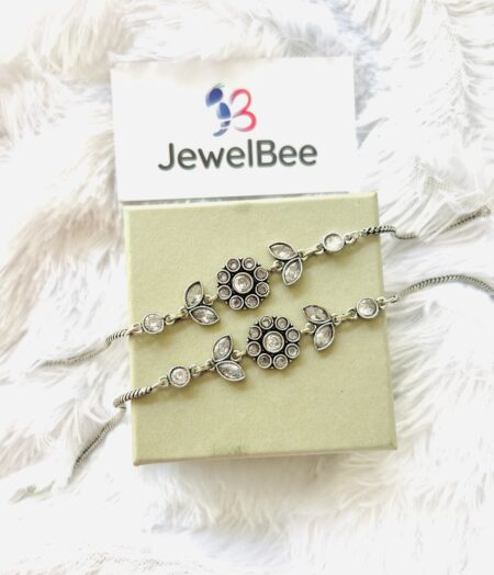 Vine Flower Anklet - White