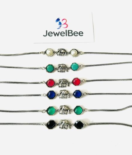 Heritage Tusker Anklet - Oxidised Anklet