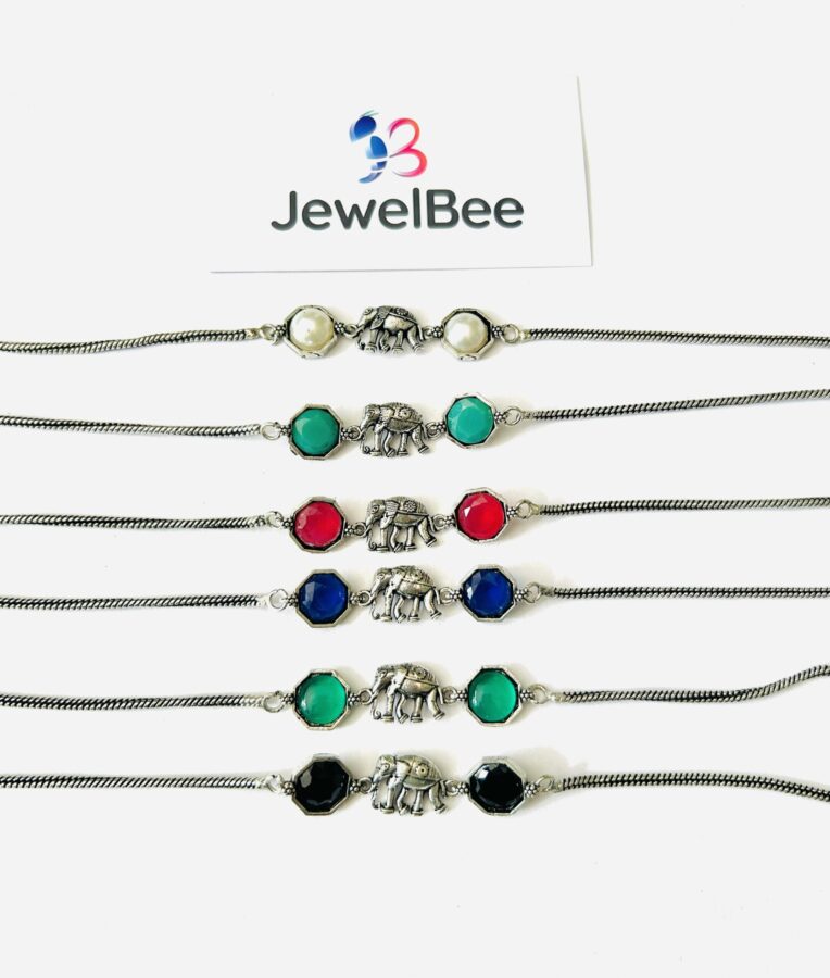 Heritage Tusker Anklet - Oxidised Anklet