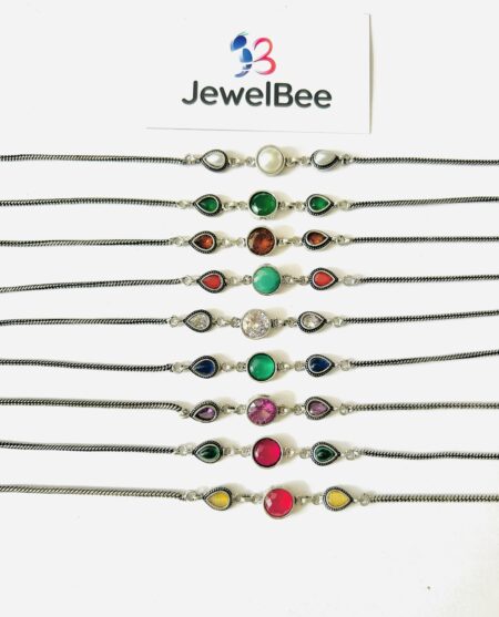 Navya Anklet- Oxidised Anklet