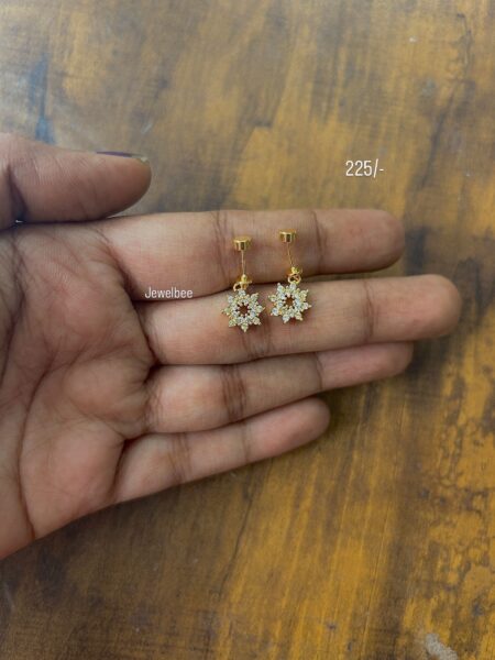 Antitarnish gold plated American Diamond Star Bugadi / second stud
