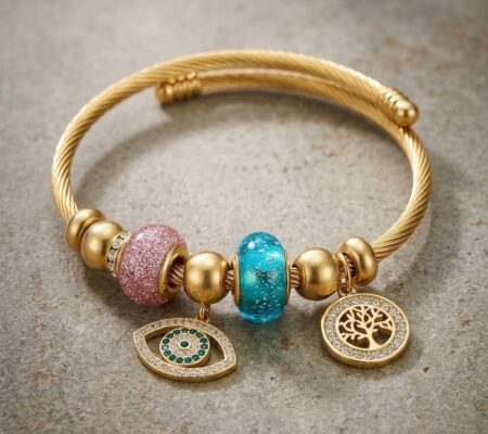 Premium Chunky Charm Bracelet _Gold Plated