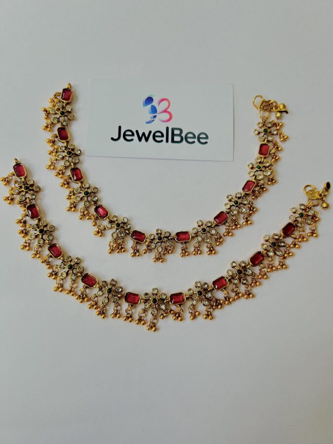Traditional Antique Pallavi Anklet