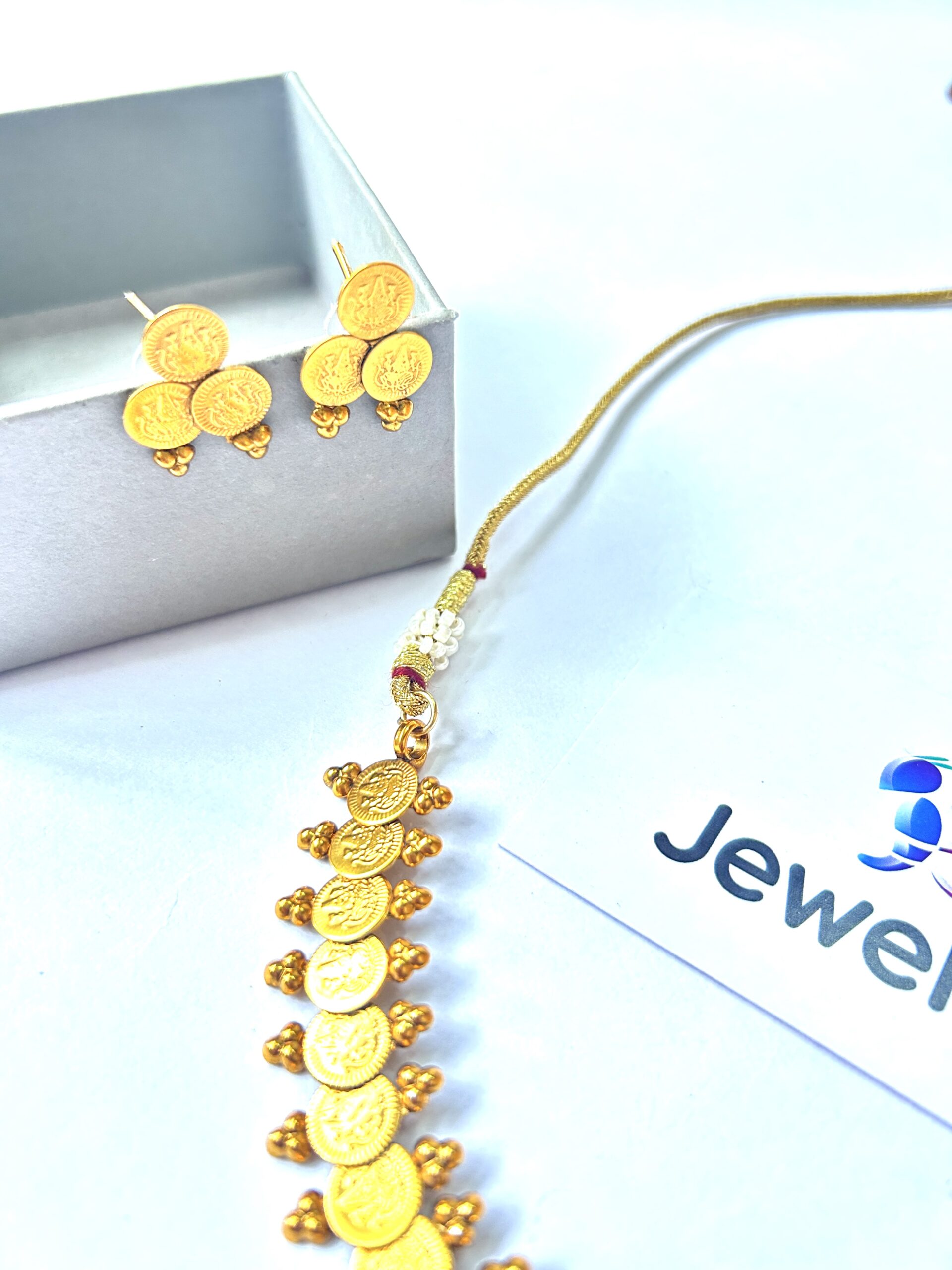 Premium Lekshmi Coin Choker cum Necklace set - Image 2