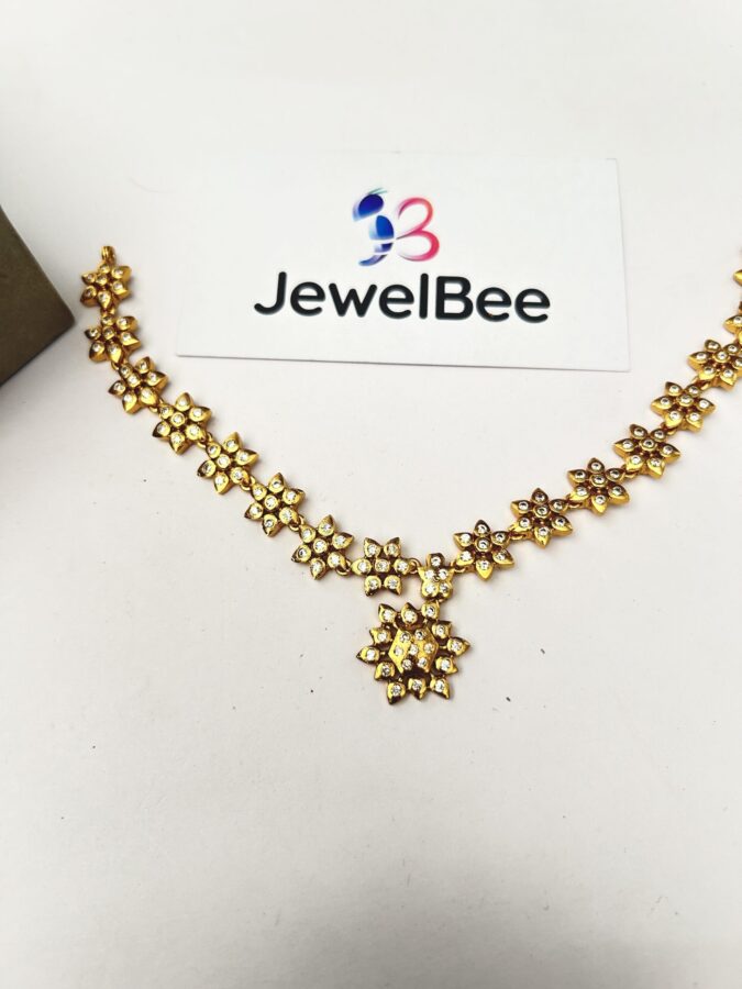 Premium AD stone Jyothi Necklace set - Image 2