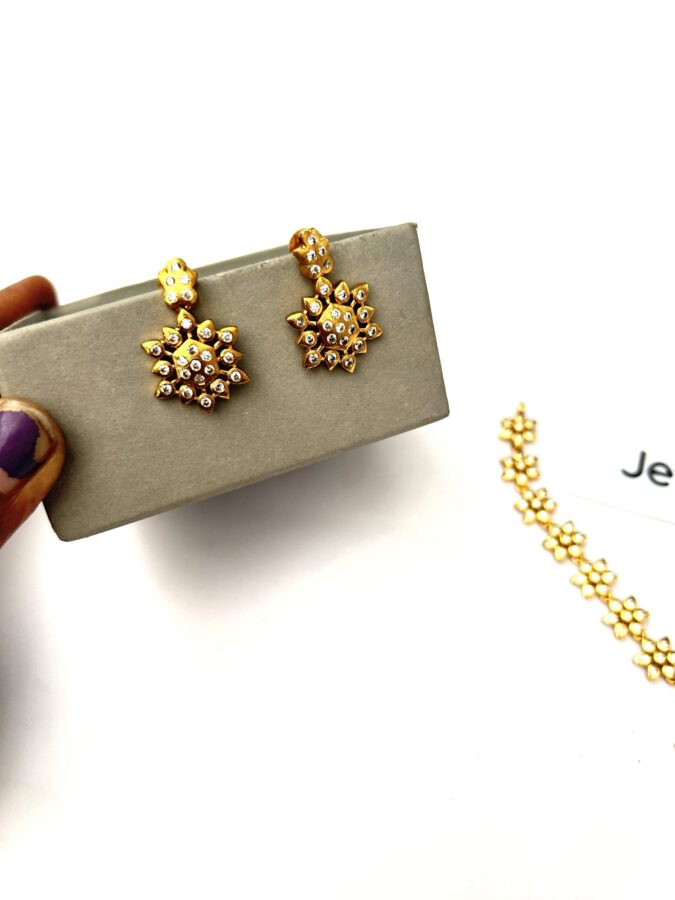 Premium AD stone Jyothi Necklace set - Image 3
