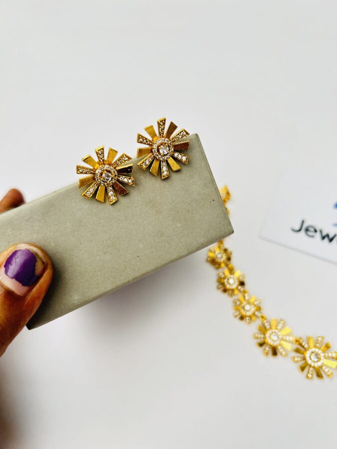 Premium AD stone nimisha Necklace set - Image 3