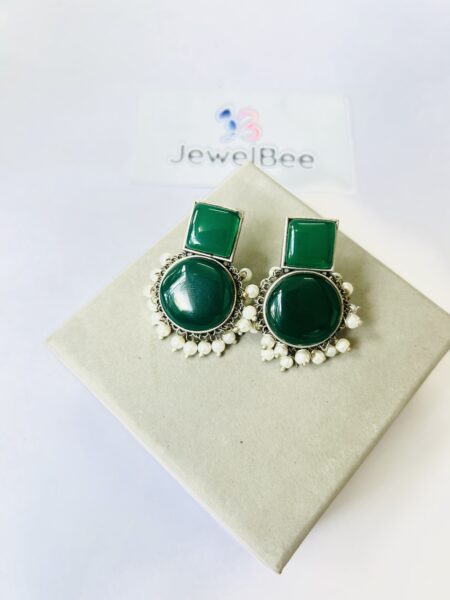Beautiful Oxidised Pearl Earrings