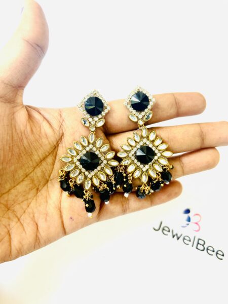 Handmade Kunda Stone Light Weight Earrings