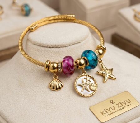 Premium Chunky Charm Bracelet _Gold Plated Beach Vibe