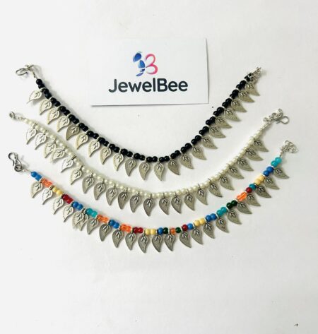 Trendy Leaf Oxidized Anklet